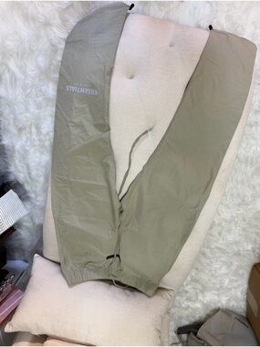 ESSENTIALS Light Olive Drawstring Track Pants